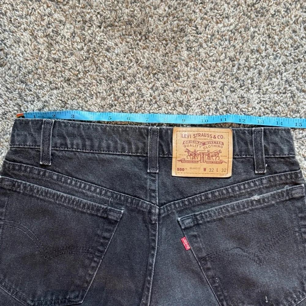 Vintage Levis 550 Jeans Mens 32x32 Fit(29x31) Relaxed Fit Black Made In Canada